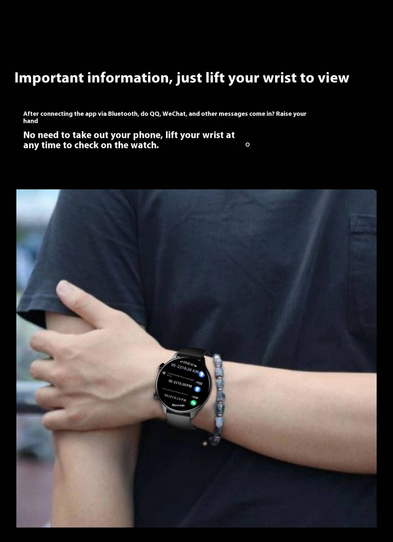 HK75 Smart Watch With AMOLED Display, Bluetooth Calling, NFC, Heart Rate & Blood Oxygen Monitoring, Waterproof Fitness Tracker For Android IOS_voghion.com