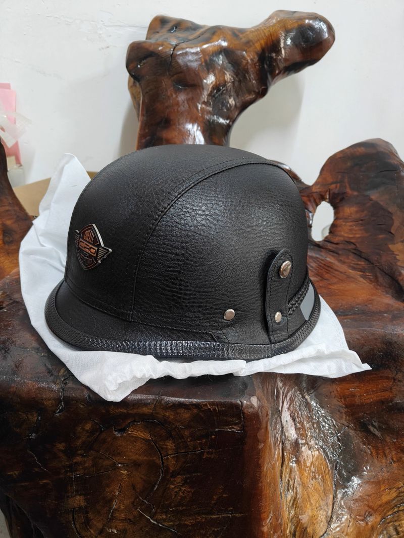 German Cruise Retro Halbhelm Herren Motorradhelm Motorrad Scoop Helm PU Leder Soldatenhelm Lederhelm_voghion.com