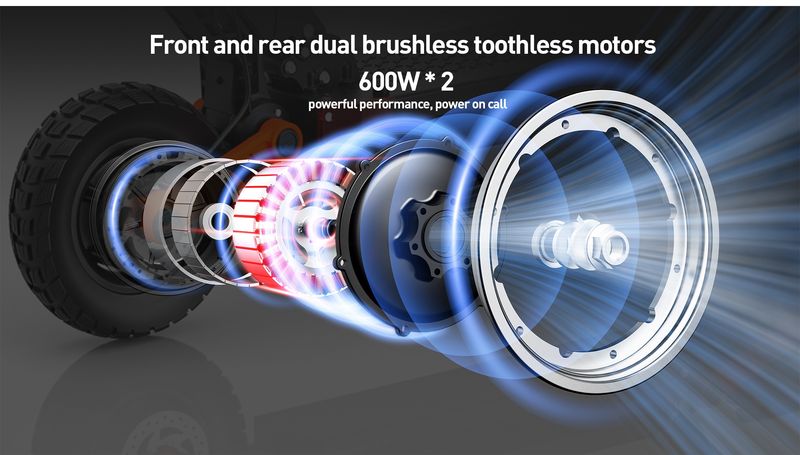 Patinete elétrico JOYOR S8-S-Z com pisca-alerta, motor duplo de 600 W, bateria de 48 V 26 Ah, pneu de 10 polegadas, velocidade máxima de 55 km/h, freio hidráulico, ideal para uso off-road._voghion.com