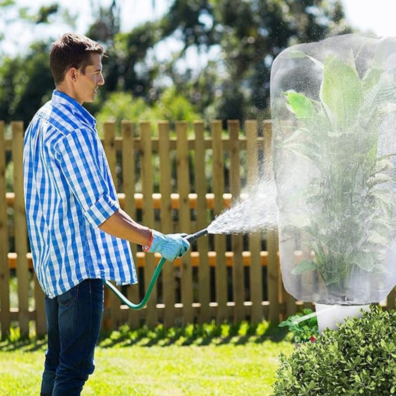 Herbruikbare insectennethoes voor in de tuin met trekkoord en rits – Lichtgewicht PE-gaas voor planten, fruit en groenten – Verschillende maten (0,8 m tot 3 m)_voghion.com