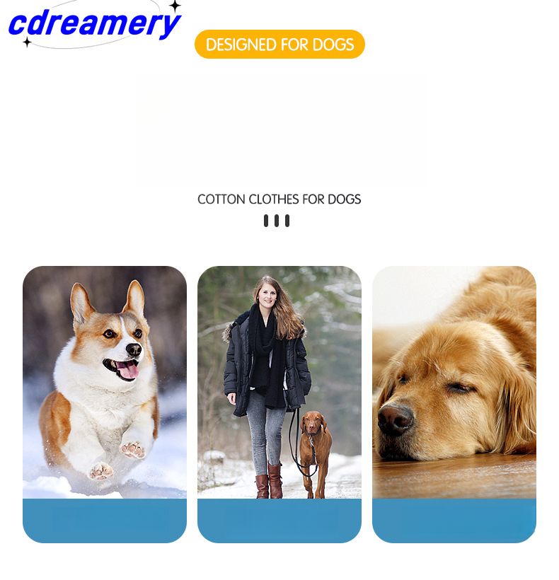 Hundekleidung mit Baumwollpolsterung - Große Hundekleidung für Herbst und Winter, dick und vollständig umwickelt_voghion.com