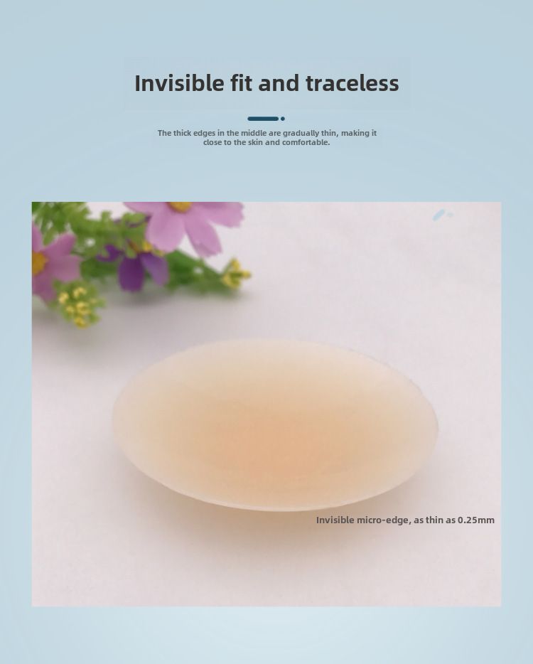 Adesivo in emulsione di silicone solido Adesivo per capezzoli in silicone antiurto Adesivo per il petto invisibile traspirante estivo ultrasottile impermeabile per il nuoto_voghion.com