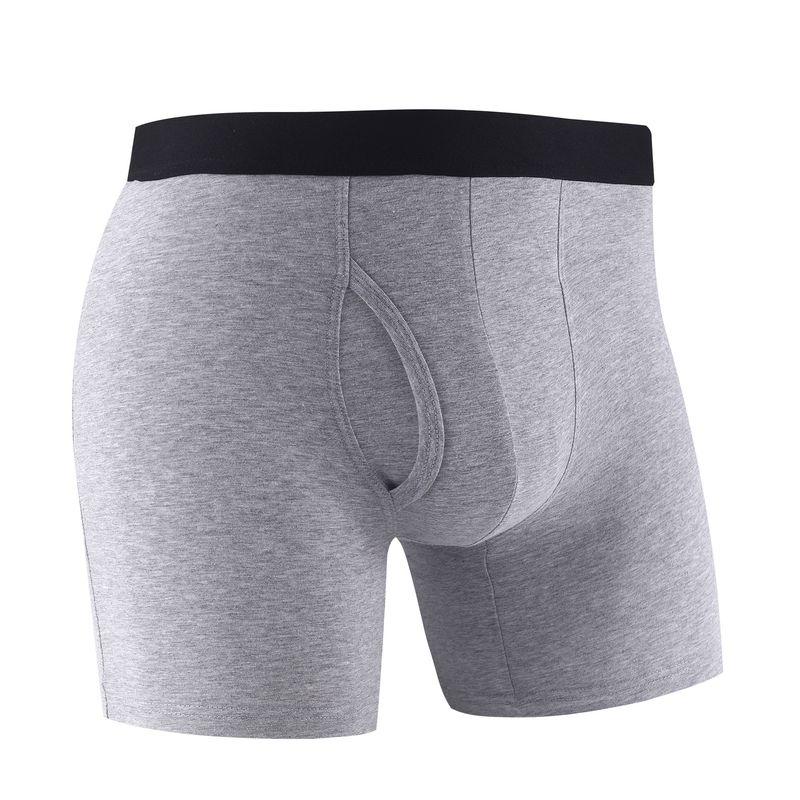 Men's Underwear Long Plus Pure Cotton Open Four Corners Large Size Breathable Boxer Shorts_voghion.com