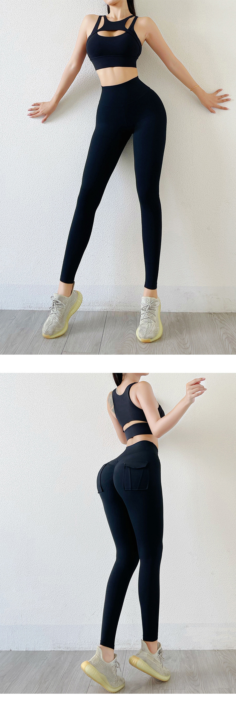 Women's Nude High-waist Butt-lifting Yoga Pants For Women With Pockets Sports Tights Chrysanthemum Fitness Pants_voghion.com