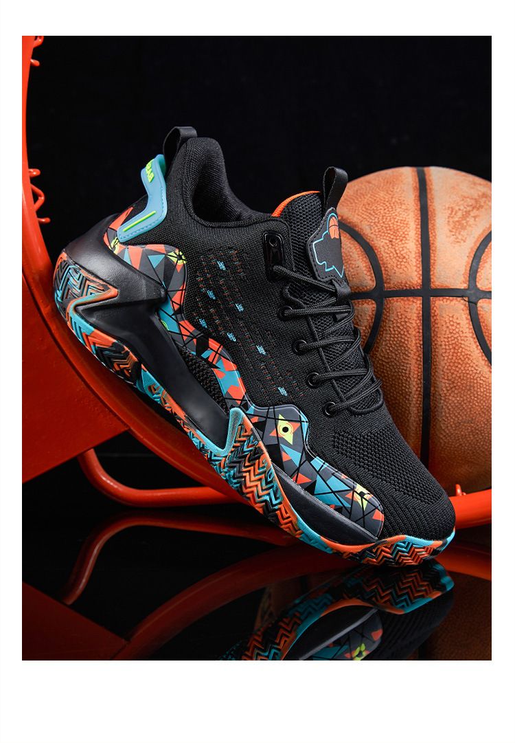 Herrenschuhe Flying Woven Basketballschuhe Frühling und Herbst High-Top Sneaker Tide Mesh Camouflage Jugend Student Trainingsschuhe_voghion.com