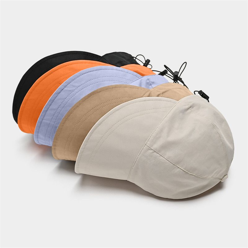 New Arrivals Summer Denim Bucket Foldable Wide Brim Visors Women Solid Color Soft Outdoor Sports Running Sun Hat Snapback Cap_voghion.com