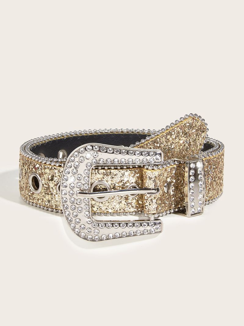 Nouvelle ceinture européenne et américaine pour filles sexy, mode féminine, style tendance et brillant, boucle diamant occidentale Y2K, ceinture large, chaîne de taille_voghion.com