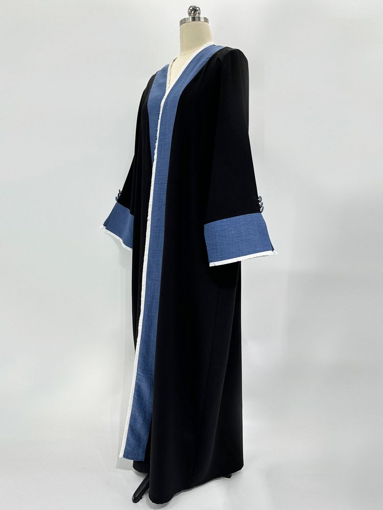 Cardigan aperto da donna, vestaglia in poliestere, gonna midi a maniche lunghe_voghion.com