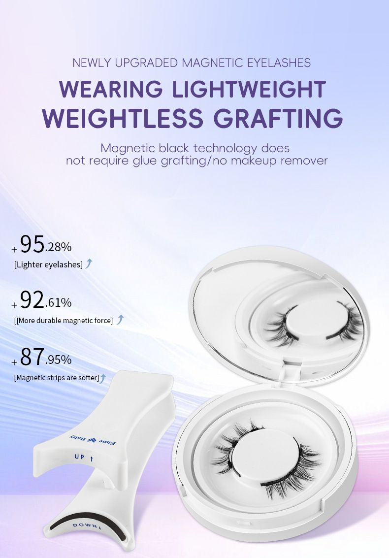 Pestañas postizas magnéticas de estilo natural - Pelo de visón, sin pegamento y reutilizables (fáciles de aplicar, ligeras y cómodas)_voghion.com