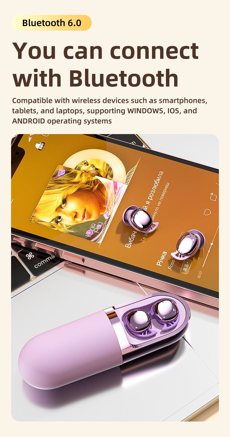 2025 Nuovi auricolari Bluetooth invisibili wireless TWS per dormire sul fianco, senza pressione auricolare, dispositivo di massaggio vibrante antistress_voghion.com