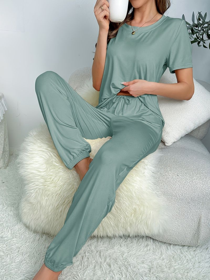 Summer Women's Loungewear Pajamas Women's Suit Comfortable Casual Simple Can Be Worn Outside_voghion.com