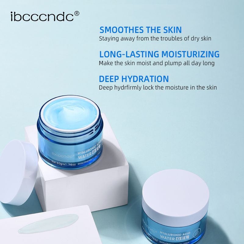 50g Hyaluronic Acid Hydrating Water Gel/moisturizing Cream Daily Face Moisturizer For Dry Skin Improve Dryness_voghion.com