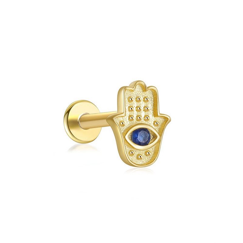 Piercing a testa piatta filettato in acciaio inossidabile 16G con testa di cavallo, stile nuovo, con occhio di cavallo e libellula multidiamante, in vendita calda._voghion.com
