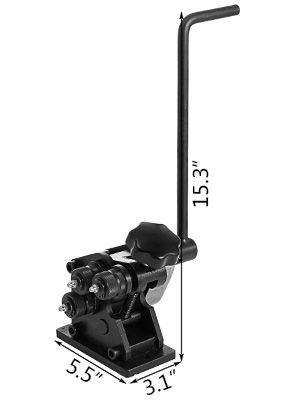 VEVOR Ring Roller Bender, 3in Ring Size, 1/4in Round Steel & 1"x3/16" Flat Steel Capacity, Portable Hand Crank Ring Roller_voghion.com