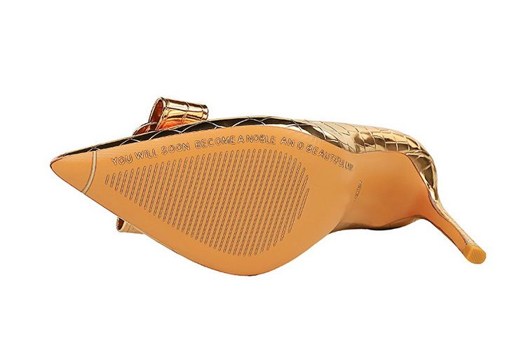 Zapatos de mujer de tacón súper alto para banquetes, de charol, con lazo de metal y tacones altos de aguja_voghion.com
