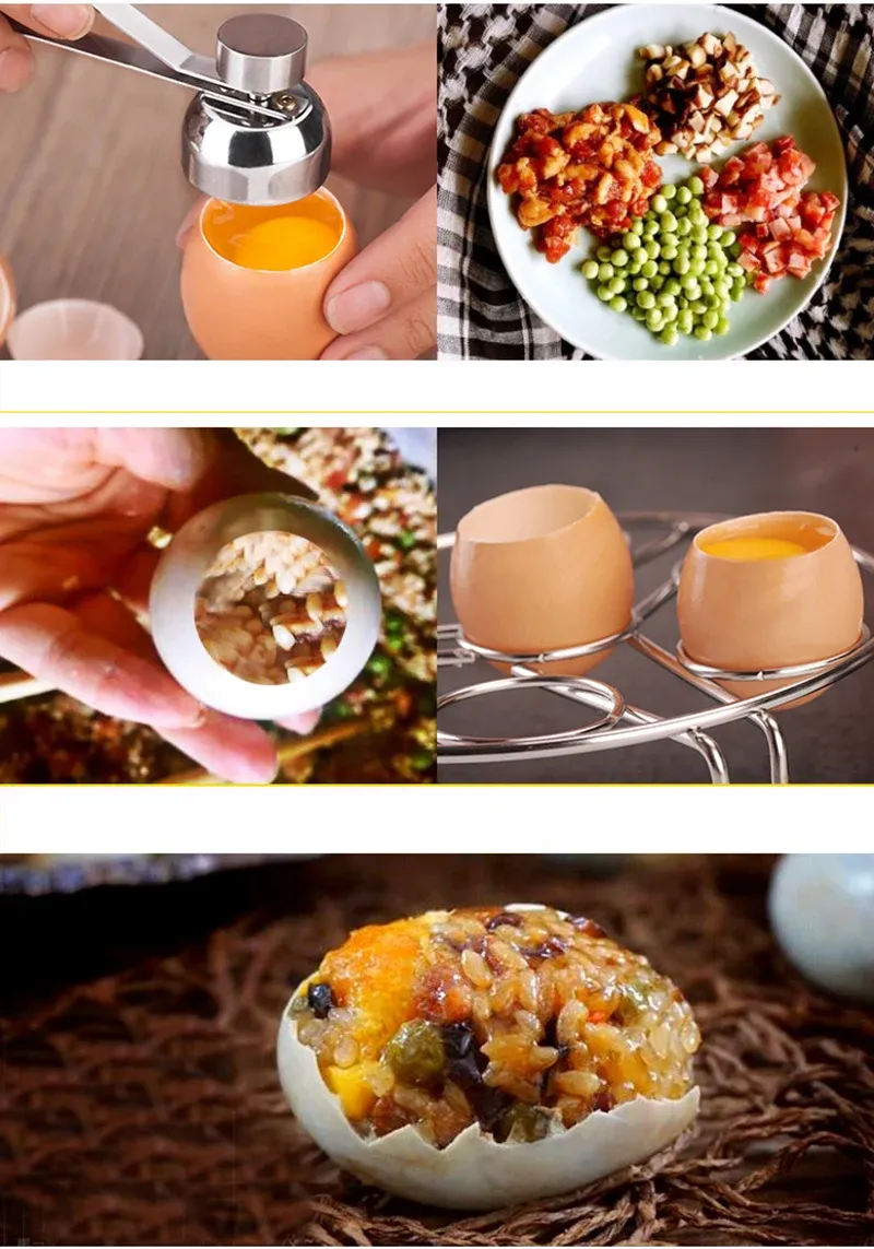 Stainless Steel Egg Topper Cutter Metal Egg Scissors Boiled Raw Opener Creative Kitchen Tool Gadgets Accessories Cool Gadgets_voghion.com