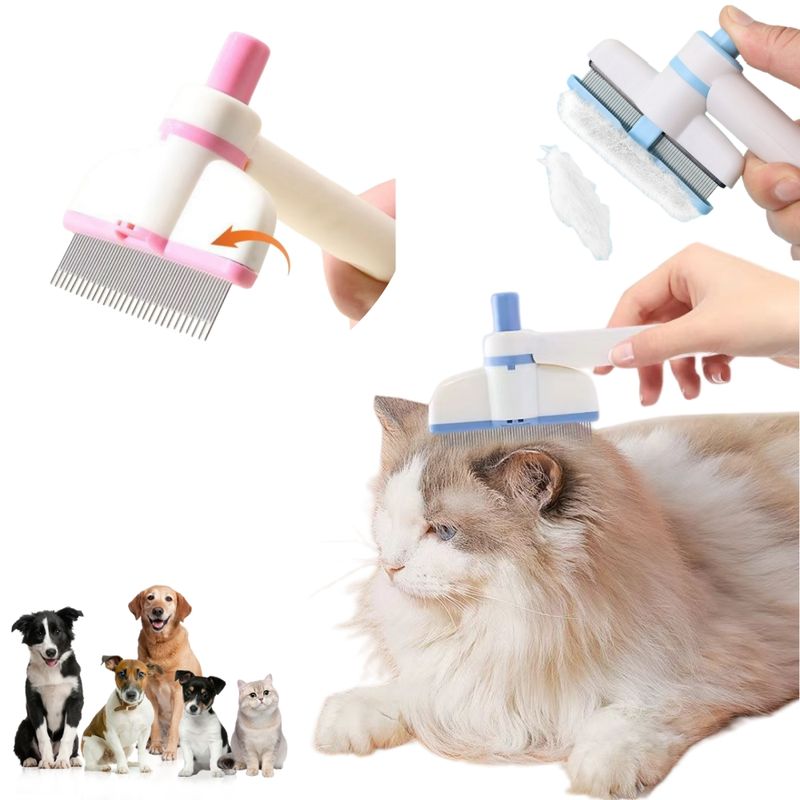 Peine giratorio de plástico para gatos de PawParty Store_voghion.com
