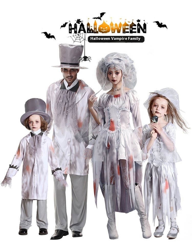 Halloween Children's New Product Grey Vampire Boys' Cosplay Zombie Performance Clothing_voghion.com