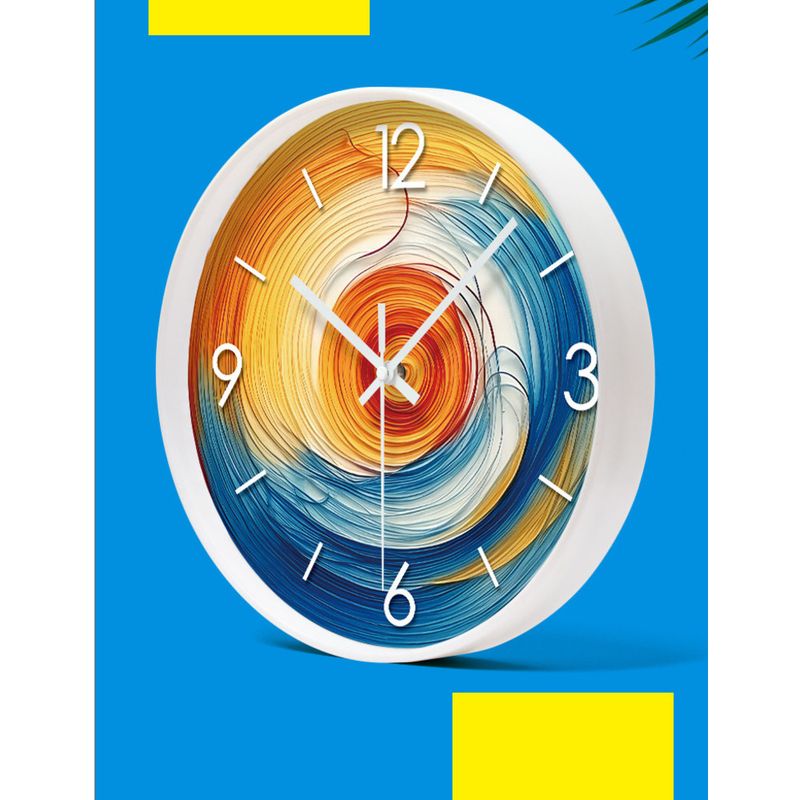Yipula 7020 Silent For Living Room Office Modern Creative Round Abstract Wall Clock_voghion.com