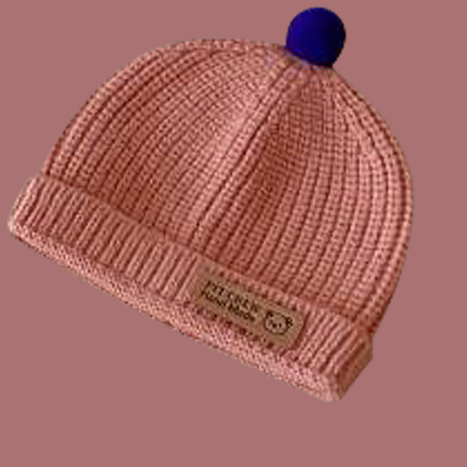 Kannermützen Baby mat der rosa Serie vun Hierscht- a Wantermützen fir Jongen a Meedercher, winddicht, waarm gestrickt Mützen_voghion.com