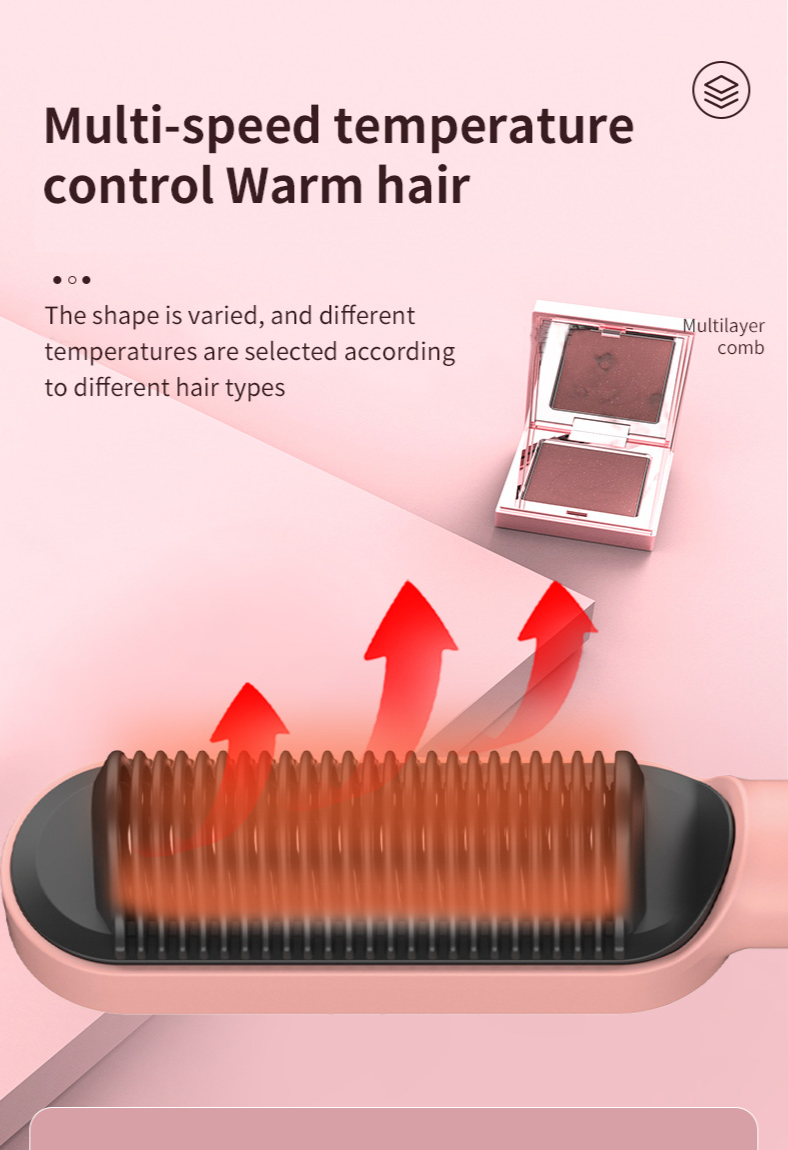 Hair straightening comb negative ion hair straightening curling multifunctional positive and negative dual use electric curling comb lazy curling iron_voghion.com