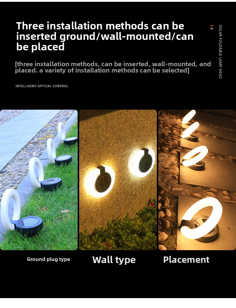 Solar In-Ground Spotlight – 180° Adjustable, IP67 Waterproof, Warm White (3000K), CE Certified, 6-12H Runtime_voghion.com