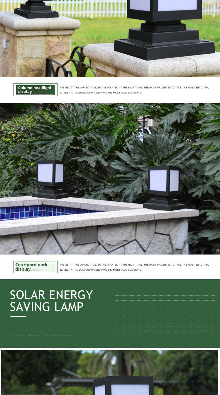 Luci solari a LED da giardino – Illuminazione esterna impermeabile per patio, cortile, vialetto e recinzione. Struttura in ABS calda e resistente._voghion.com