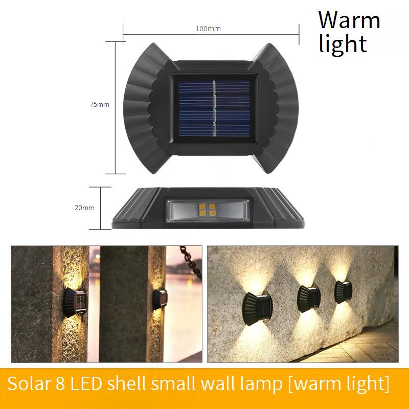 Solarne lampy ścienne, wodoodporne, zewnętrzne, oświetlenie ogrodowe, oświetlenie krajobrazu z oświetleniem góra-dół do patio_voghion.com