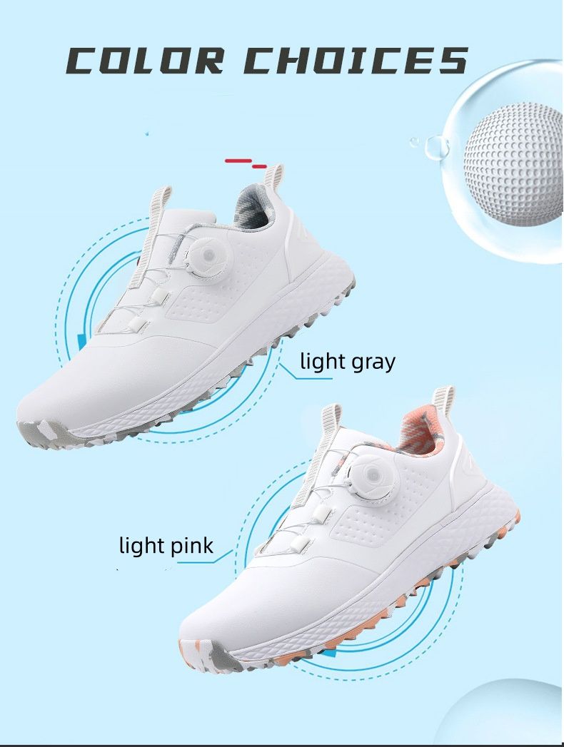 Golf Shoes For Men And Women With Waterproof Rotating Buttons, Couple's Golf Shoes, Casual Sports Shoes_voghion.com