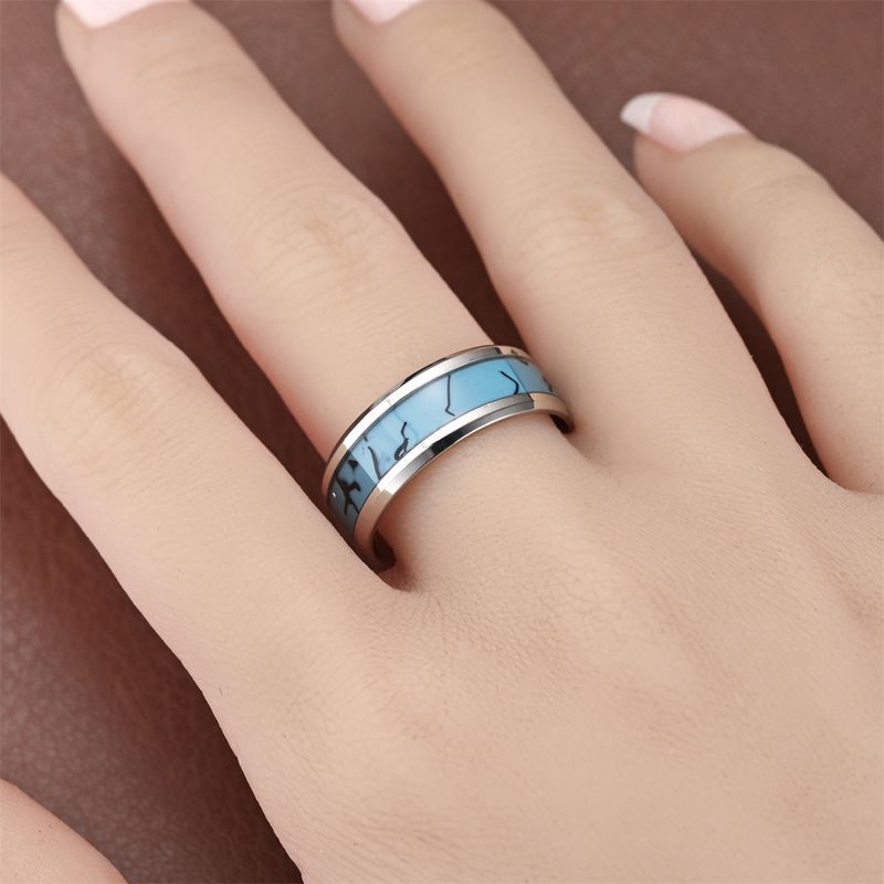 2024 Hot-Selling Oil-Drip Turquoise Beveled Edge Ring Bulk Discount_voghion.com