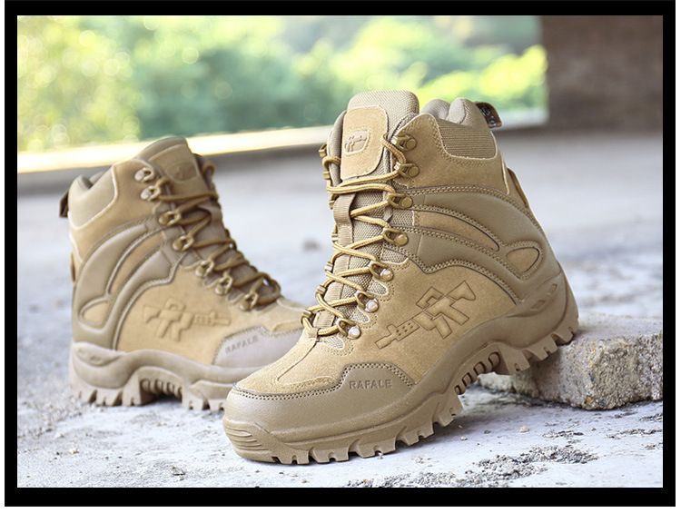 Große Größe Neue High-Top Outdoor Taktische Stiefel Wüstenstiefel Herren Warme Schneestiefel Wanderschuhe_voghion.com
