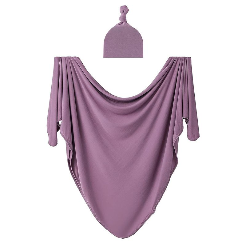 Lot de 2 écharpes de couleur unie pour bébé, chapeau à tirer, ensemble de 2 pièces, grande taille, écharpe pour nouveau-né, chapeau fœtal, accessoire de photographie, couverture d'emballage_voghion.com