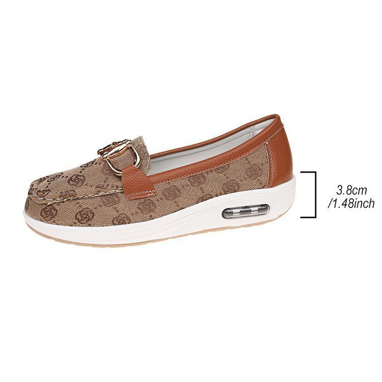 Large Size Single Shoes Women's New Metal Buckle A Slip-on Women's Shoes_voghion.com