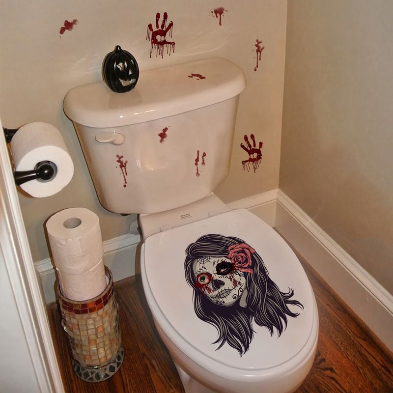 Aufkleber Halloween Blut Handabdruck Fußabdrücke Dekorative Wandaufkleber Fensteraufkleber Wohnzimmer Schlafzimmer Hintergrund Home Dekoration Aufkleber_voghion.com