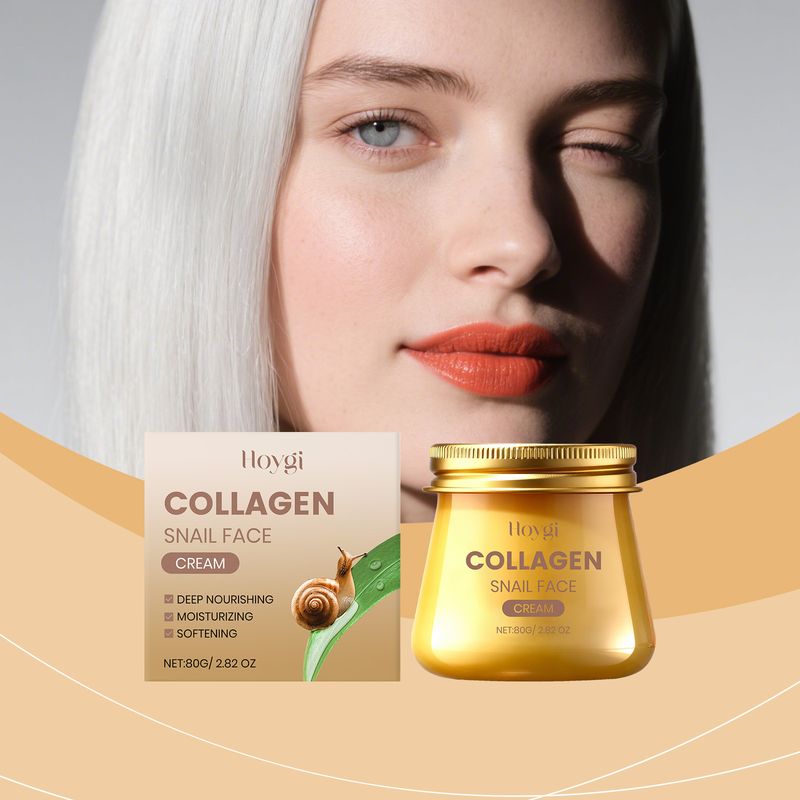 Hoygi Collagen Snail Elastic Massage Nourishing Facial Softening Hydrating Moisturizing Skin Care Cream_voghion.com