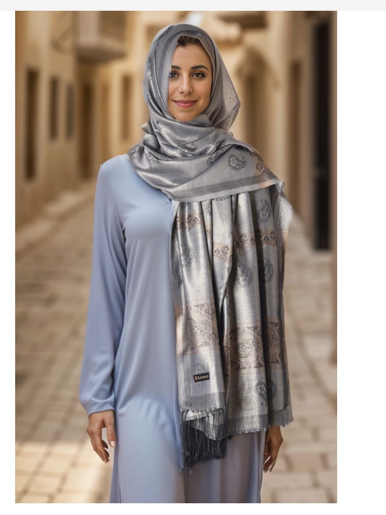 Exotisches Kopftuch Reise Dünner Sonnenschutzschal Stilvoller fließender Damenschal_voghion.com