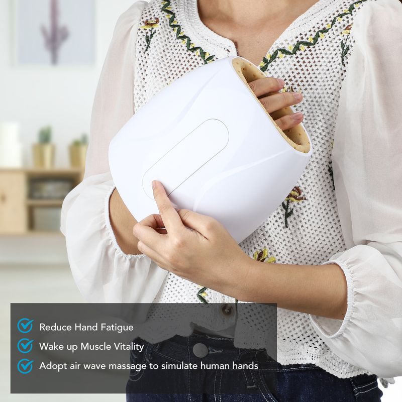 Isıtmalı El Masaj Cihazı Pressoterapi Avuç İçi Masaj Cihazı Hava Kompresyonlu Parmak Masaj Cihazı Isı Kompresyonlu Elektrikli_voghion.com