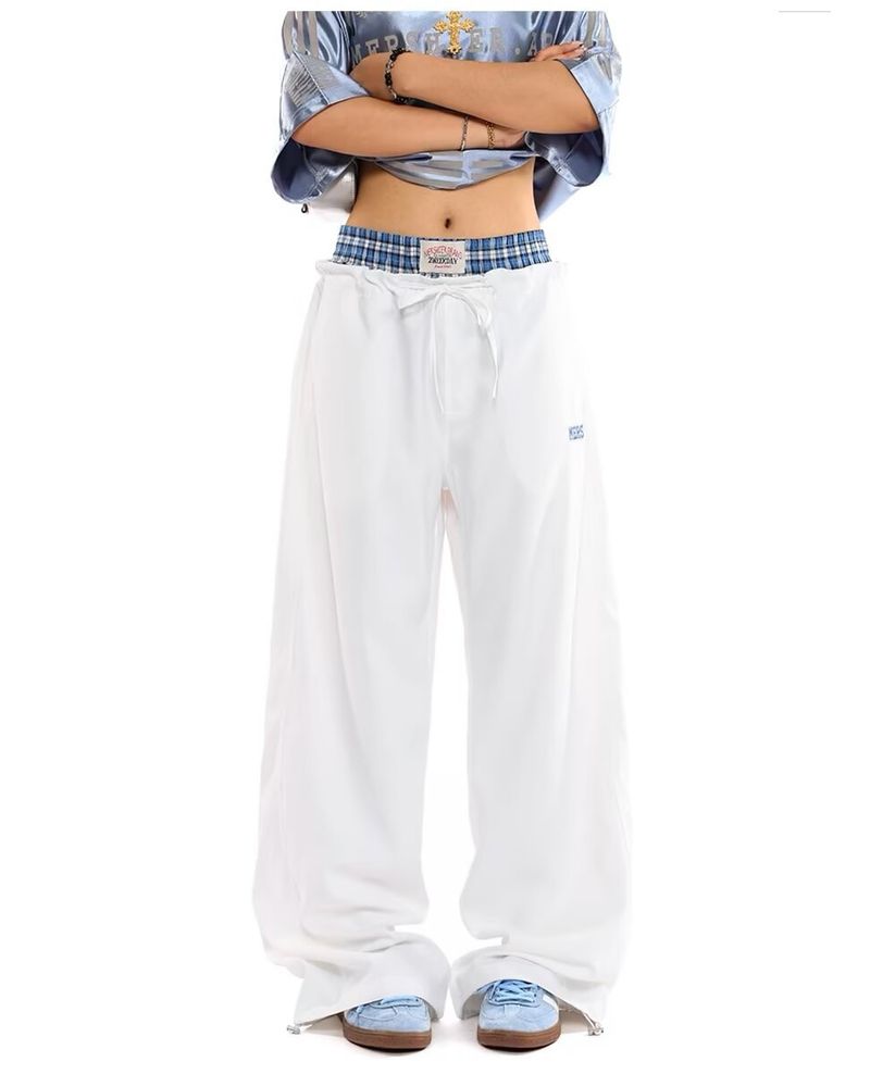 Men's Trendy Casual Jogger Pants With Drawstring - Straight Leg Loose Fit Athletic Sweatpants For Plus Size - Solid Color Polyester Blend_voghion.com