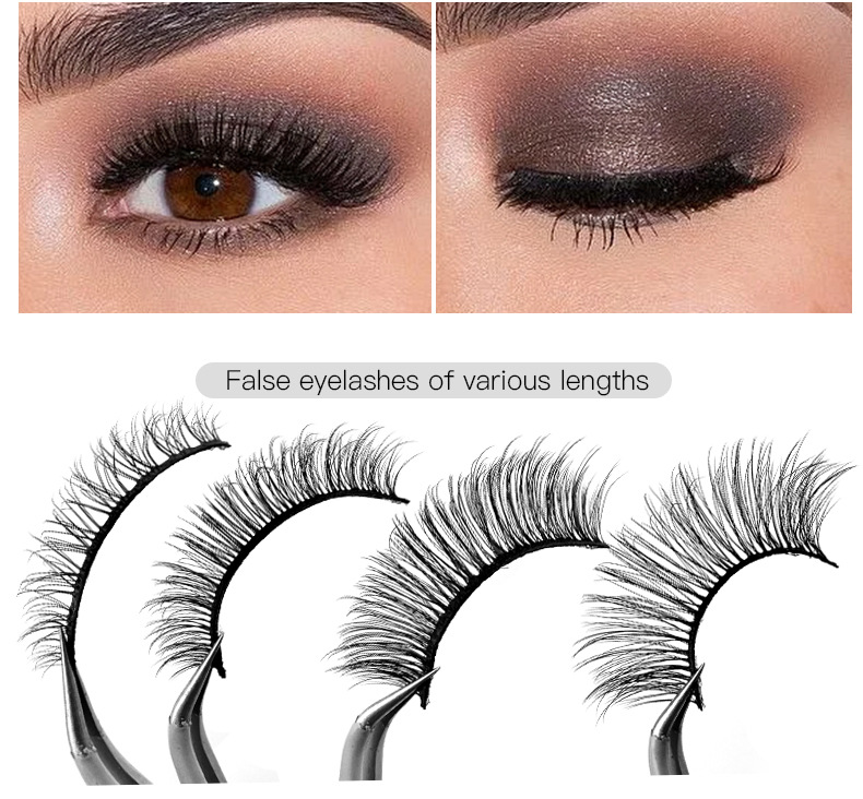 Lash extension set 10 pairs of mixed chemical fiber false eyelashes Thick eyelashes multi-layer three-dimensional curling eyelashes_voghion.com