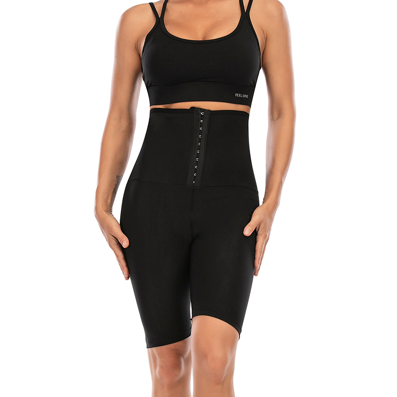 Sauna Shaper-broek voor dames Gewichtsverlies Thermisch zweet Capri-shorts Hoge taille Butt Lifting Workout-legging met buik_voghion.com