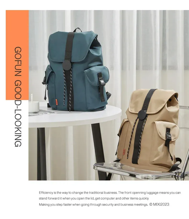 Sac à dos Mixi 16 pouces pour ordinateur portable, étanche, léger, décontracté, pour week-end, voyage, pour étudiants_voghion.com