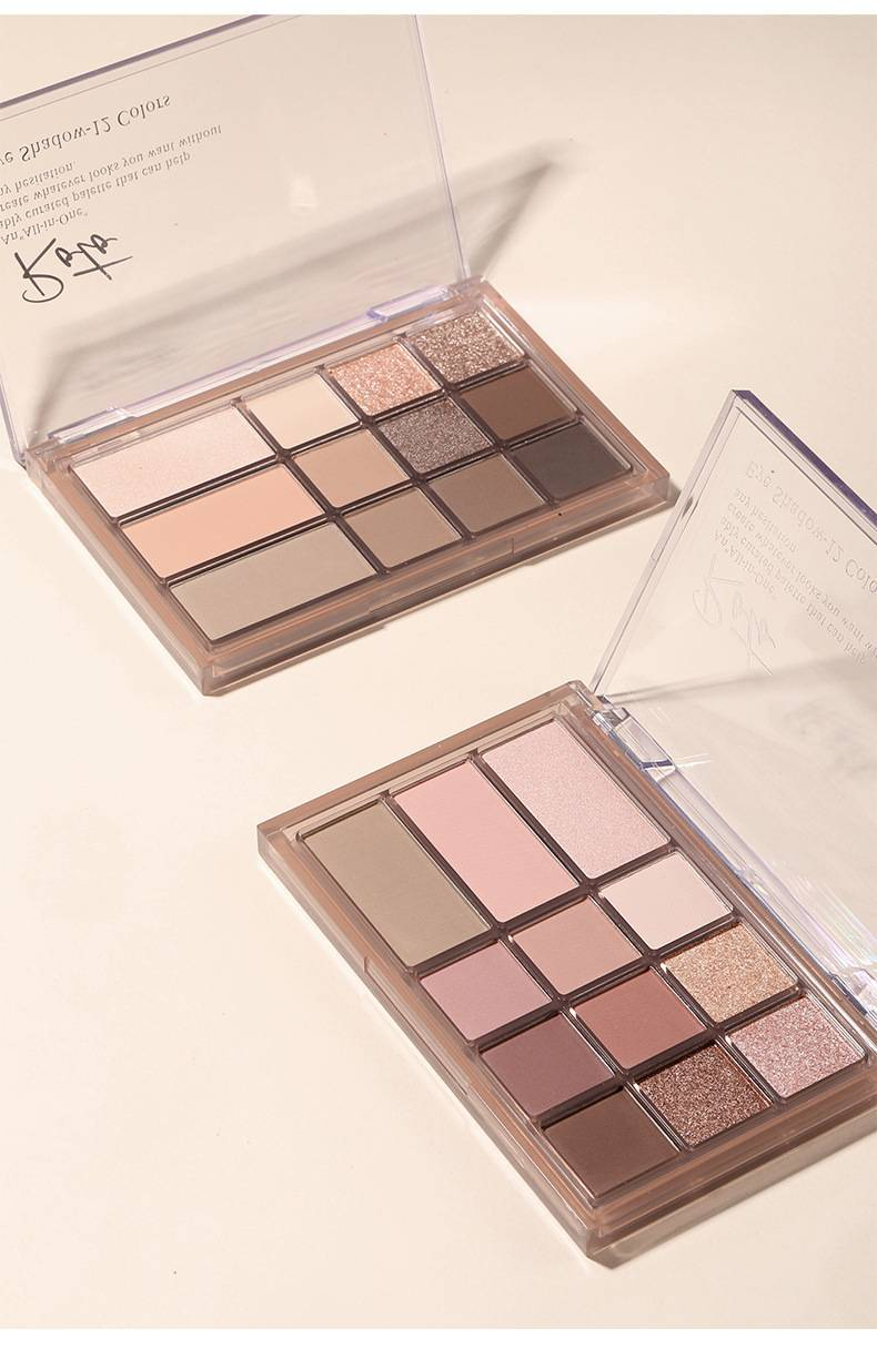 Transparent 16-color eyeshadow palette 16-color shadow Gallery pearlescent matte_voghion.com