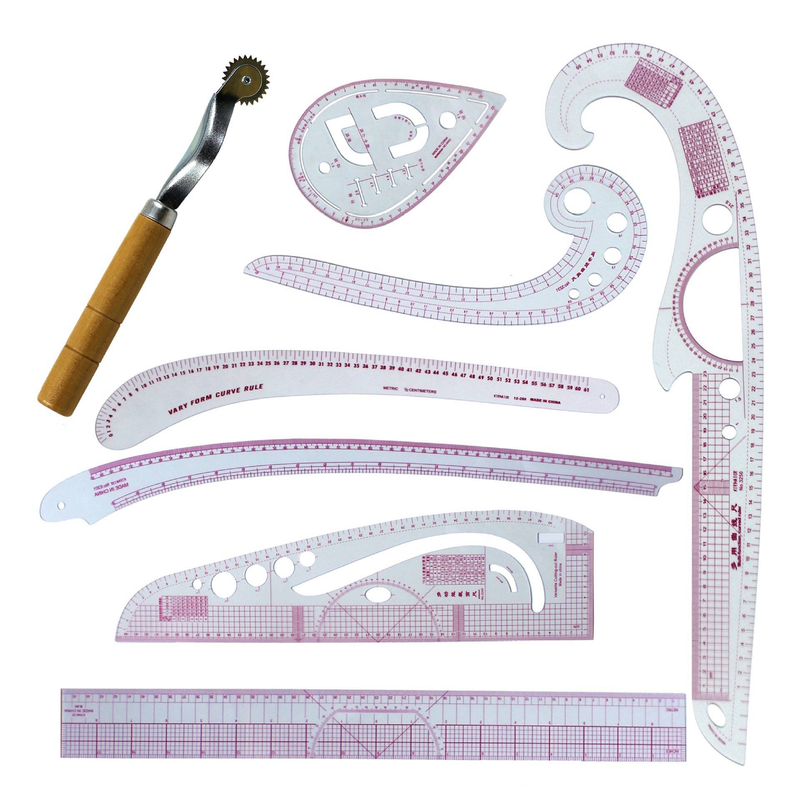 Set rigle multifuncționale DIY, riglă cu mânecă, riglă pentru yardaje, riglă curbă, riglă pentru matlasare, riglă pentru cusut_voghion.com