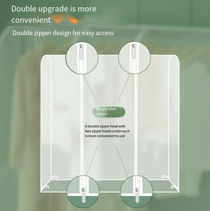 Kledinghanger Stofhoes Staande Volledig Transparante Kledingstofzak Slaapkamer Waterdichte Stofdichte Jas Opberghoes Kleding Droogrek_voghion.com