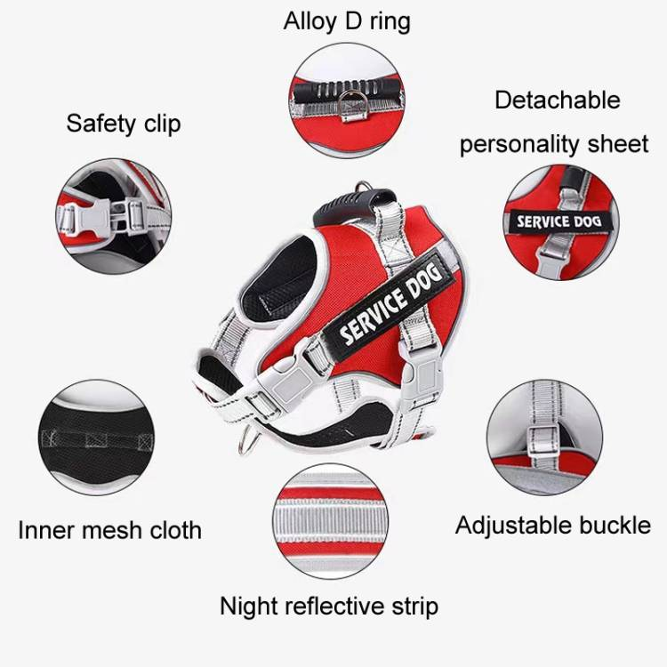 Large Dog Explosion Proof Punch Chest Harness Dog Travelling Leash_voghion.com