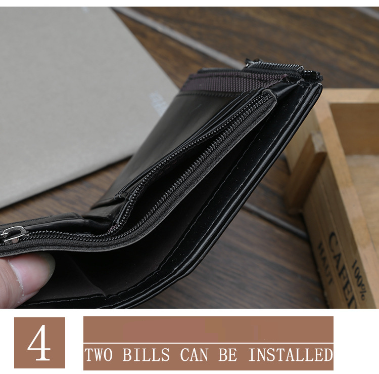 Men’s Bags Wallet Men's Buckle Youth Wallet Vertical Double Zipper Fashion Business Coin Purse Men_voghion.com