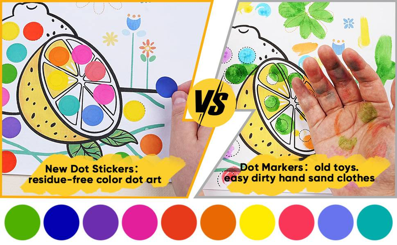 YOUEN 10PCS Color Dot Stickers 19mm - Blank Circle Labels For Classroom, Pricing & Sealing (12 Bright Colors)_voghion.com