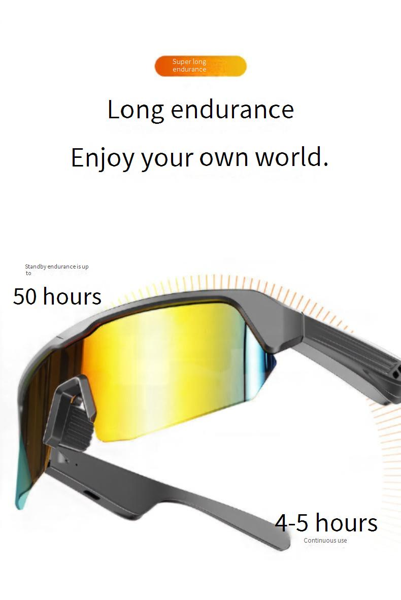Smart Sports Glasses With Bluetooth 5.0, UV400 Protection, Hands-Free Call & Music For Cycling, Hiking, Running (Gold/Silver)_voghion.com