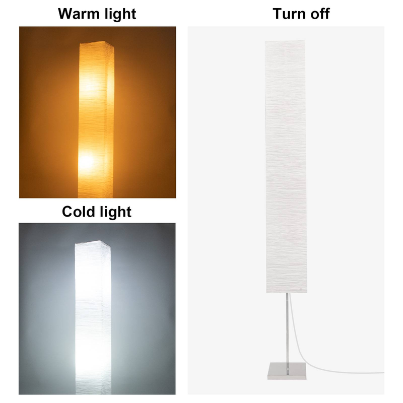 Japanische Bodenleuchte Mit Reispapierschatten - Eckleuchte Für Schlafzimmer, Büro & Wohnzimmer - Beige (Quadrat)_voghion.com