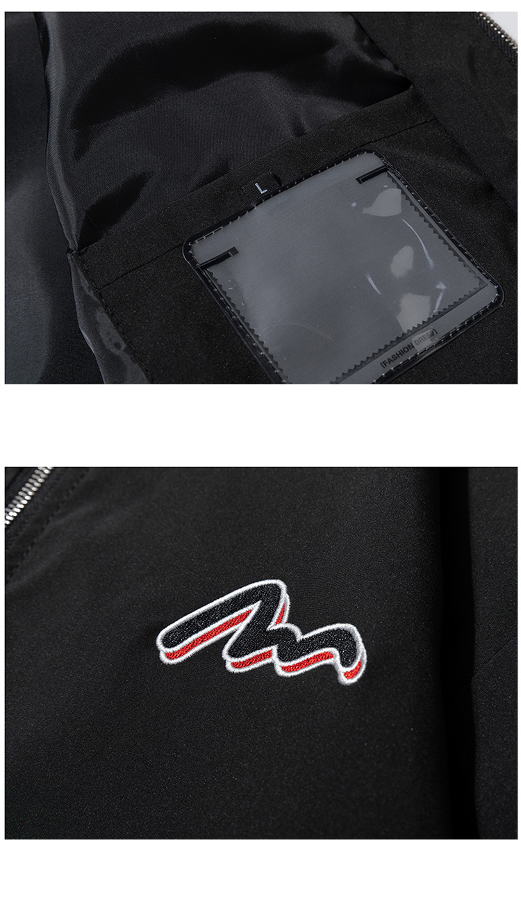 Giacca da baseball larga ricamata da uomo, giacca da baseball vintage ricamata - giacca a vento unisex elegante e ampia per abbigliamento casual_voghion.com